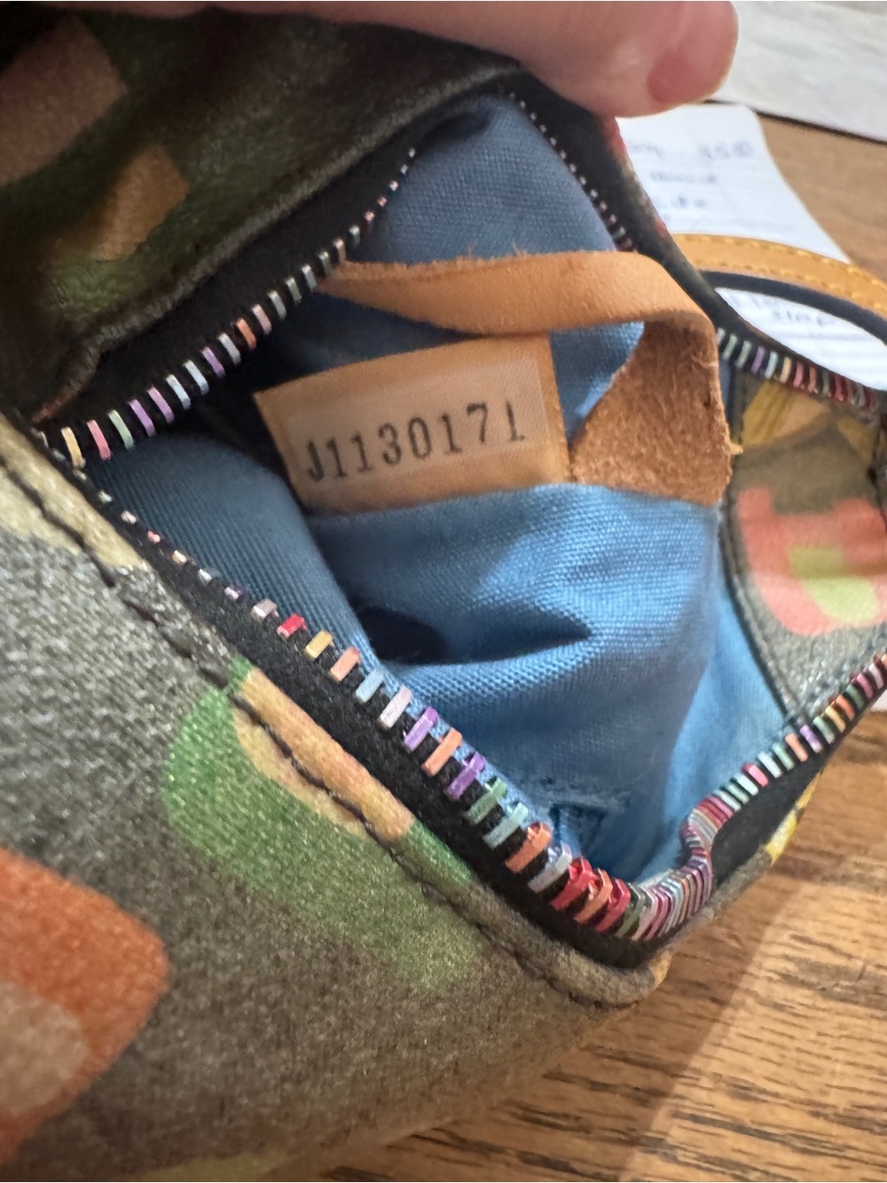 Dooney & Bourke Multicolor Letter-Print Canvas Shoulder Bag with Tan Trim - Picture 7 of 7